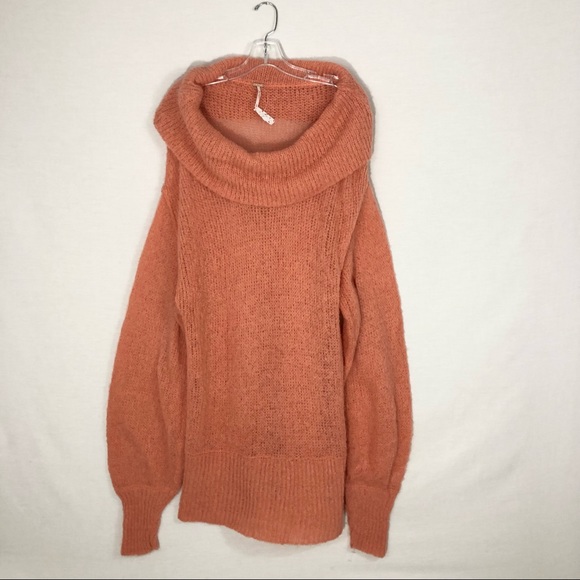 Free People Ophelia Pullover Alpaca Oversized Knit Sweater in Peach M - Picture 4 of 16
